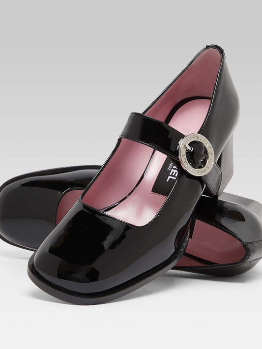 Carmen - Black patent leather Mary Janes pumps - Image number 5