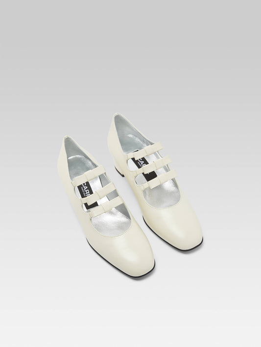 Kinette - Mary janes pumps with ivory leather bows