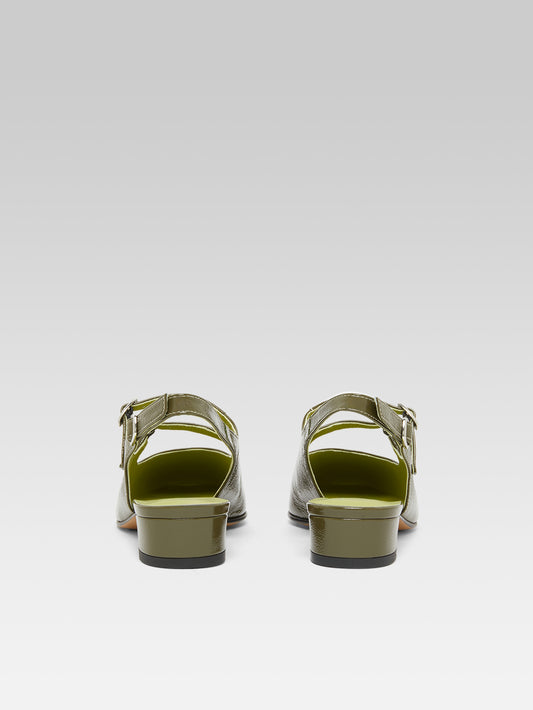 Peche - Khaki naplack leather slingback Mary Janes - Image number 5