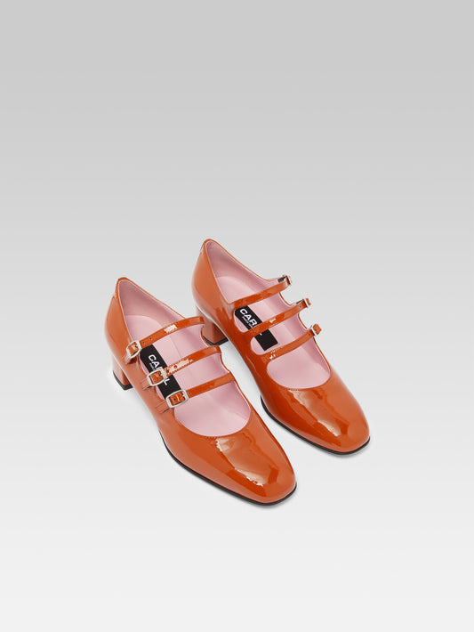 Kina - Camel patent leather Mary Janes pumps - Image number 3