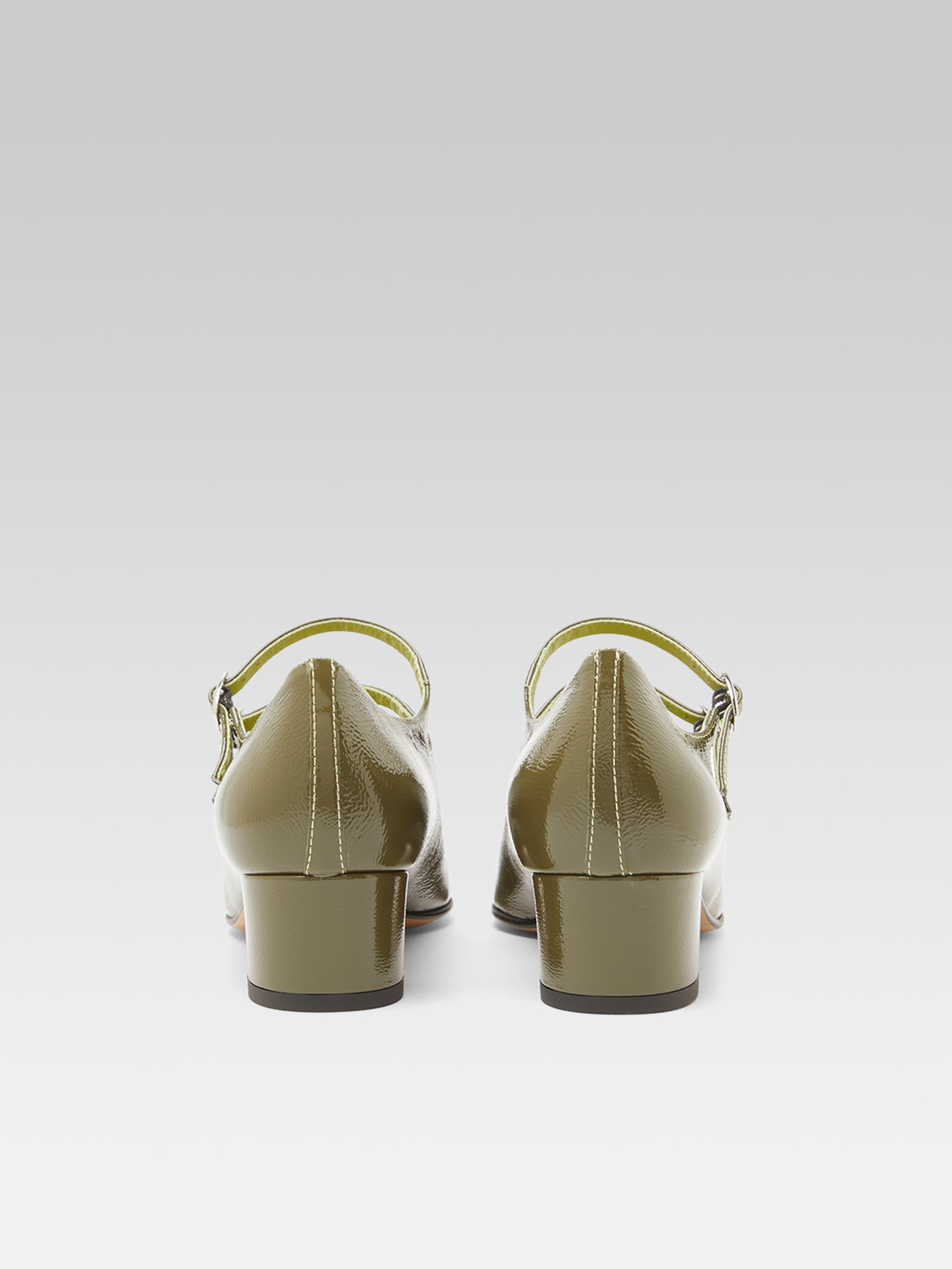 Kina - Khaki naplack leather Mary Janes pumps - Image number 5