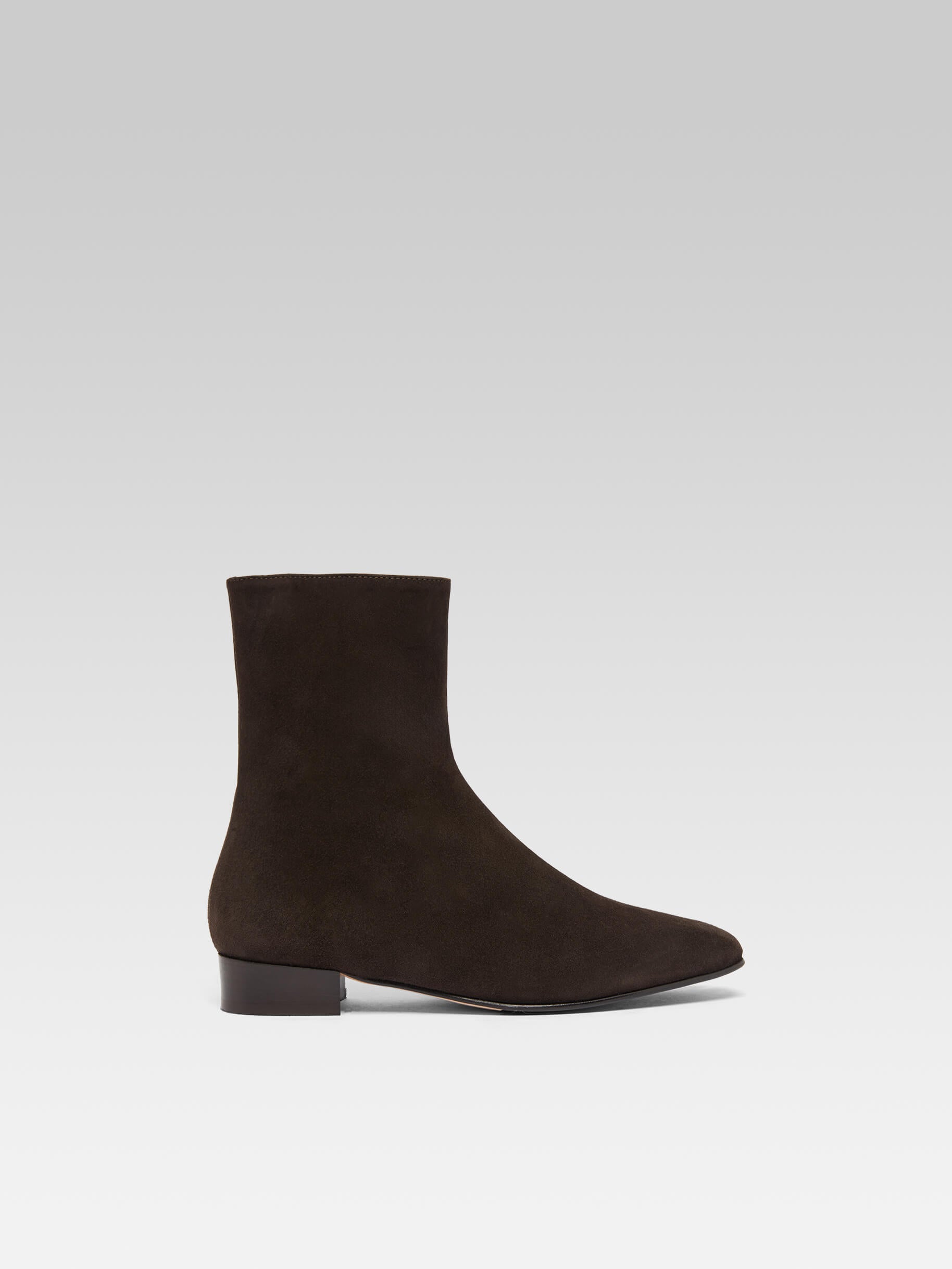 Aiglon - Bottines cuir velours marron