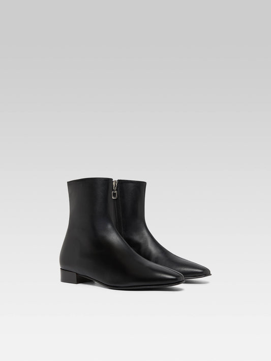 Aiglon - Black leather ankle boots - Image number 3