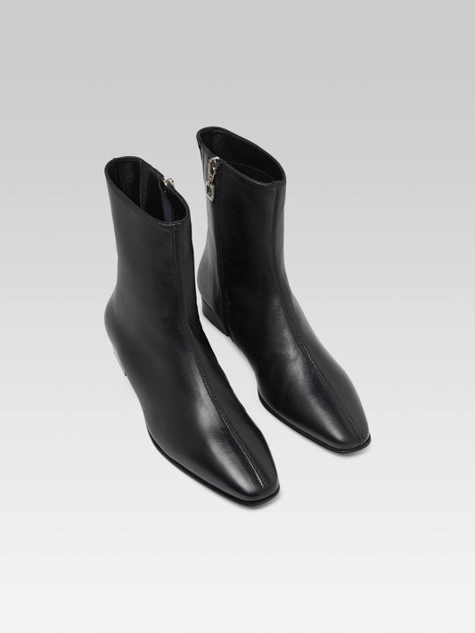 Aiglon - Black leather ankle boots