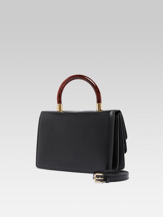 Georges - Black leather handbag - Image number 6