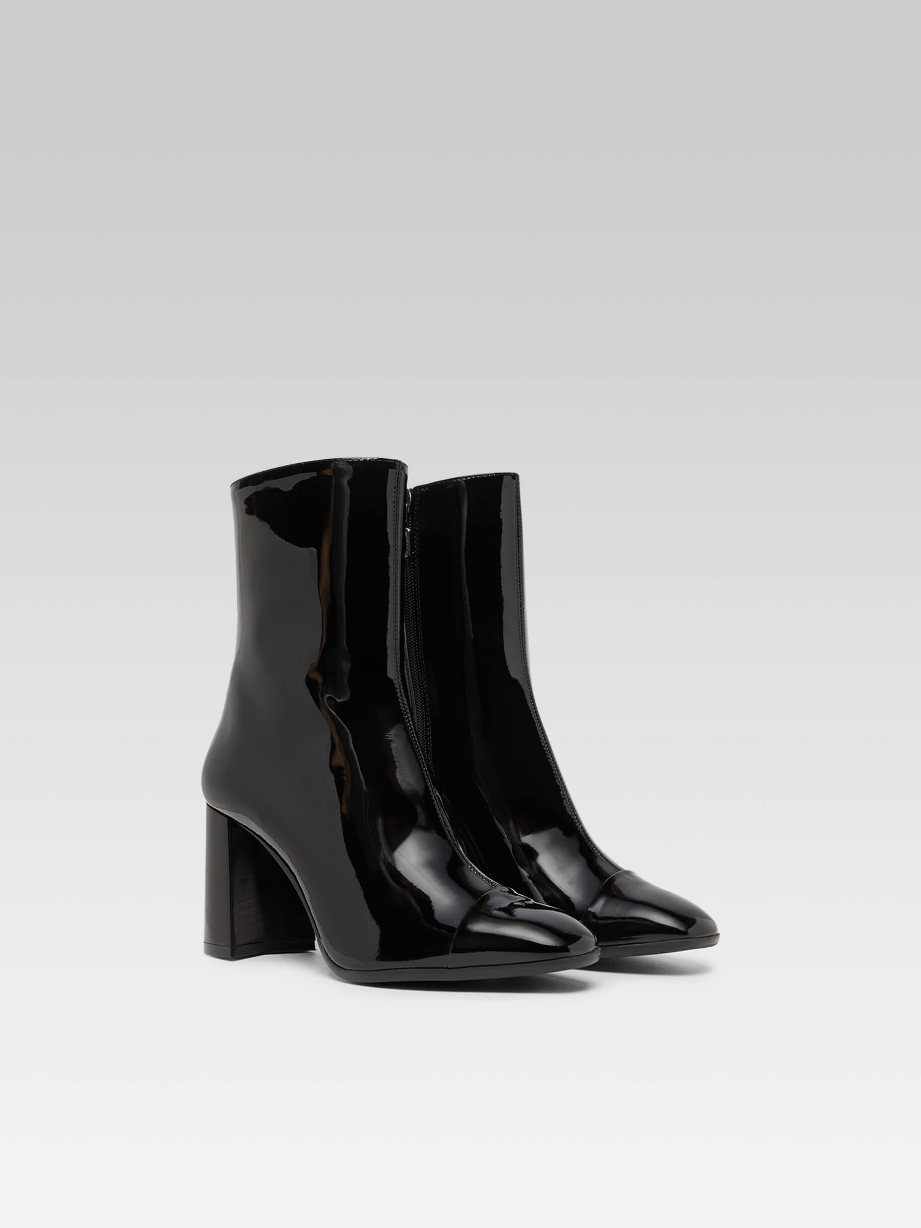 Donna - Black patent leather ankle boots - Image number 3