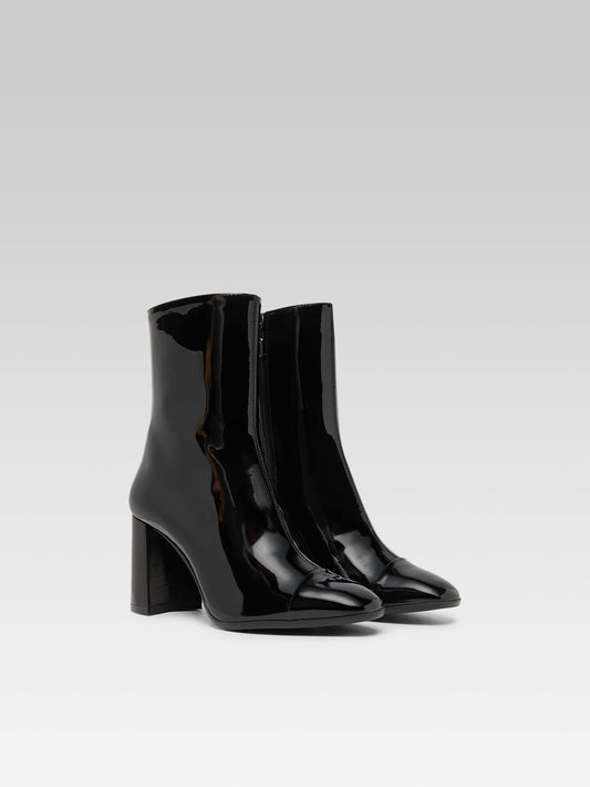 Donna - Bottines cuir verni noir - Image numéro 3