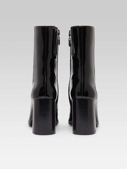 Donna - Bottines cuir verni noir - Image numéro 4