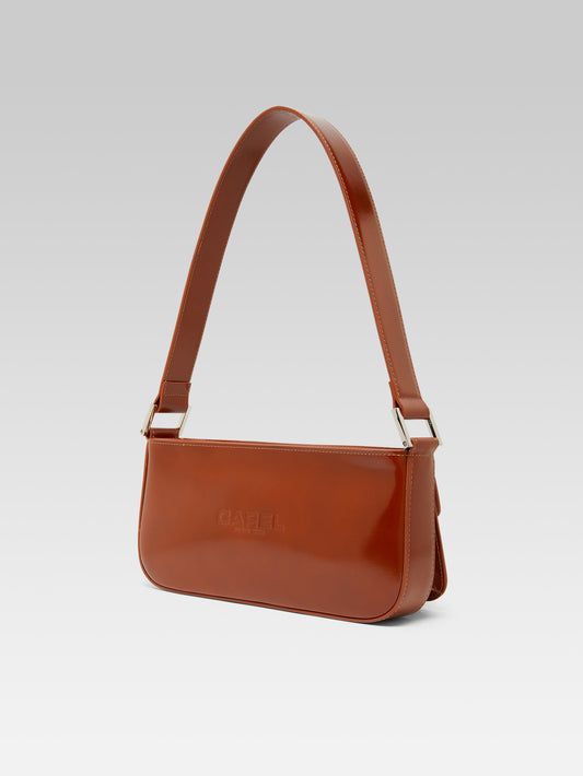 Mimi - Cognac glossy leather bag - Image number 4