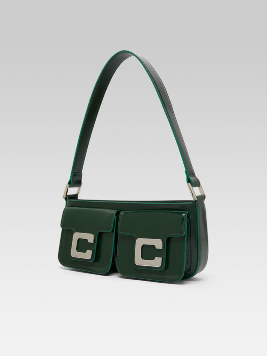 Mimi - Forest green glossy leather bag - Image number 3