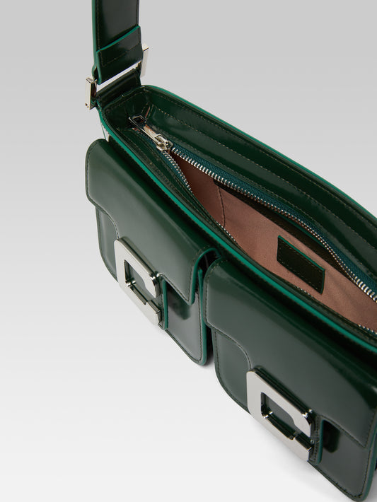 Mimi - Forest green glossy leather bag - Image number 2