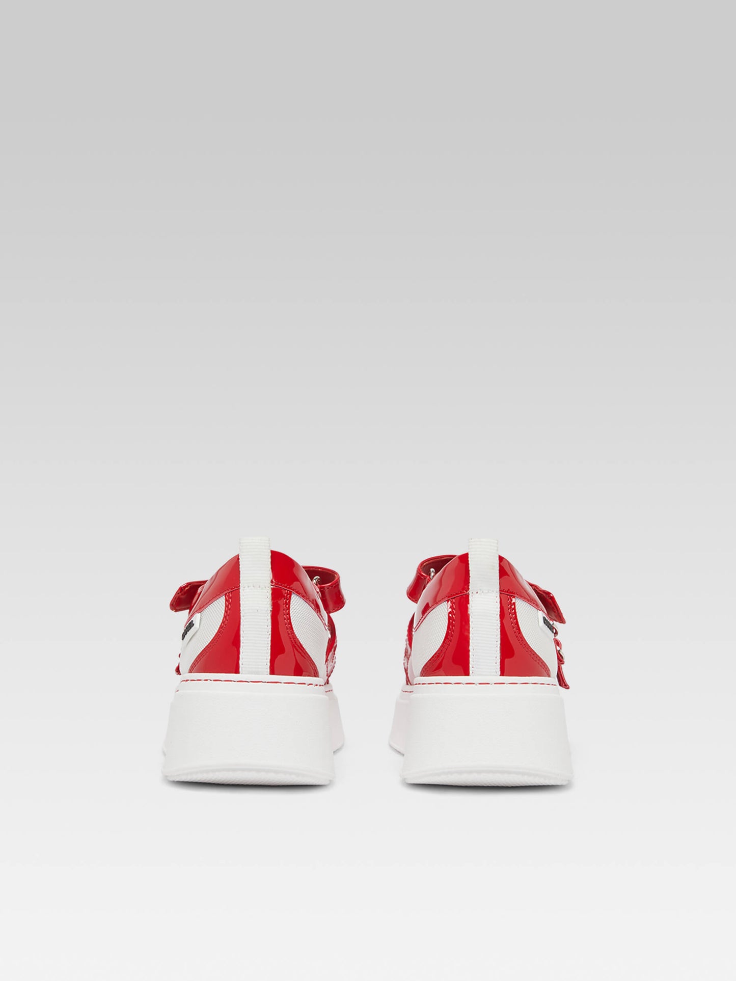 Baskina  - Sneakers eco verni rouge et blanc