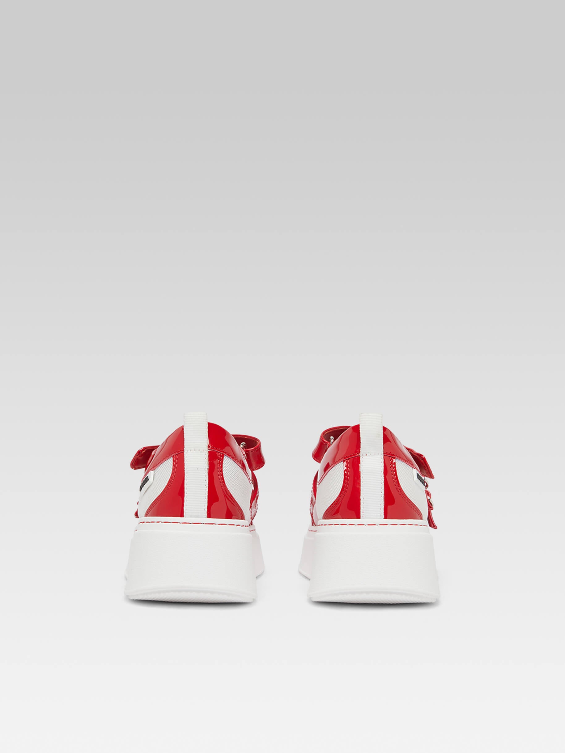 Baskina  - Sneakers eco verni rouge et blanc - Image numéro 4