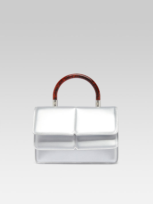 Georges - Silver Appleskin handbag - Image number 2