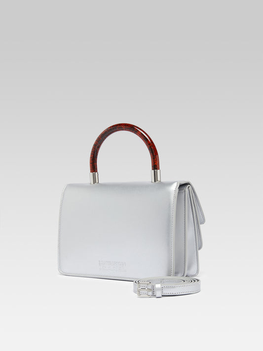 Georges - Silver Appleskin handbag - Image number 5