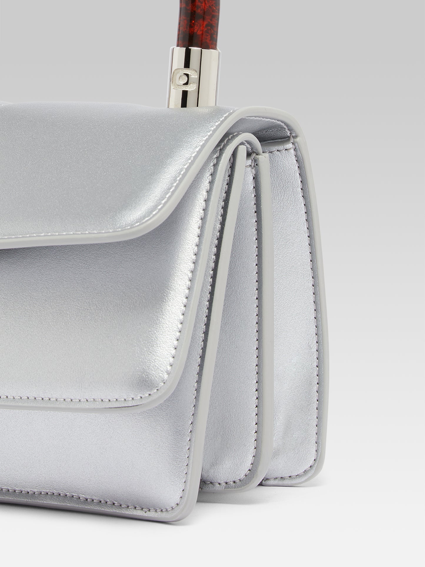 Simone - Silver Appleskin handbag