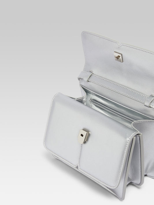 Simone - Silver Appleskin handbag - Image number 3