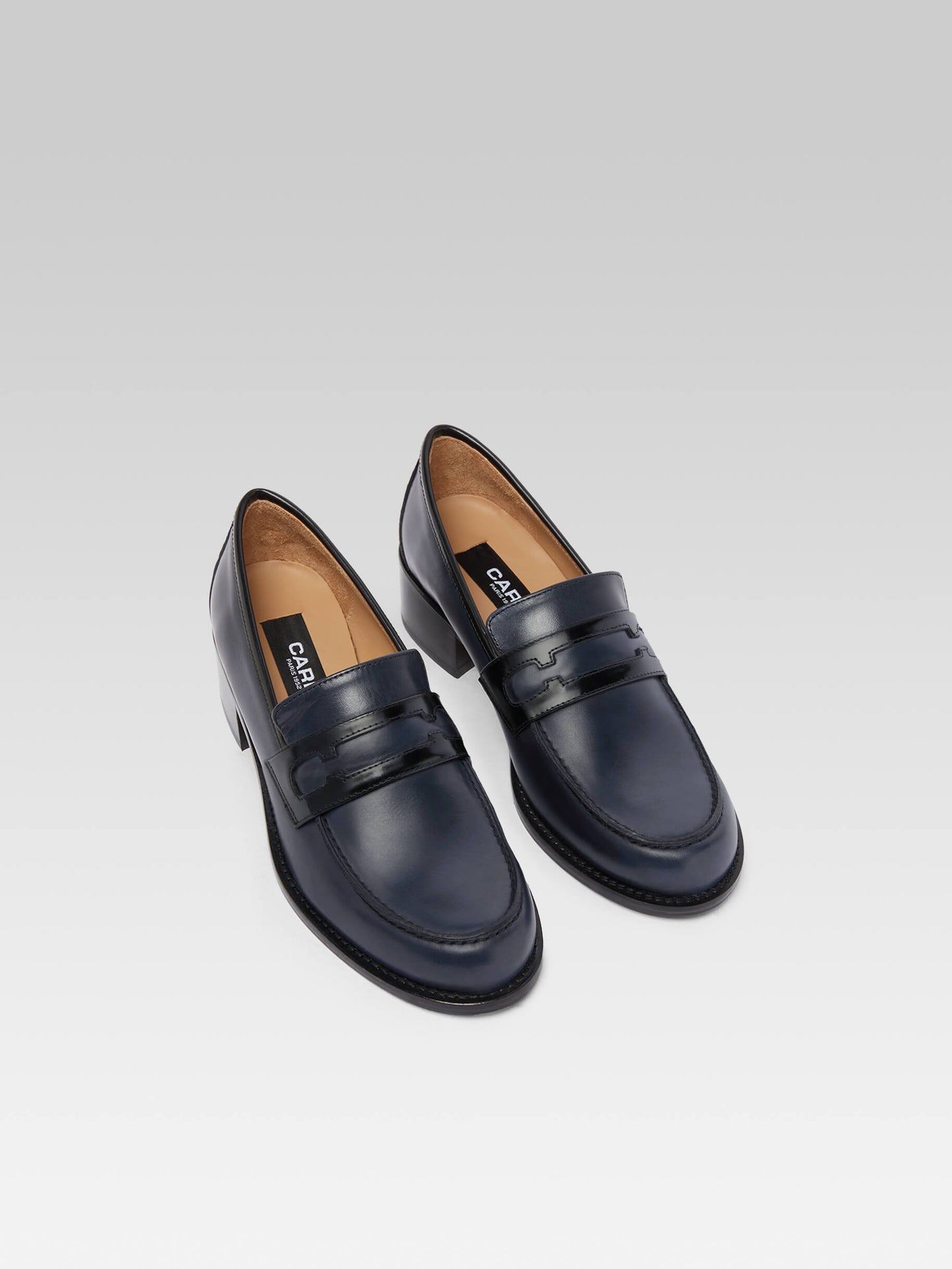 Douglas - Mocassins cuir bleu