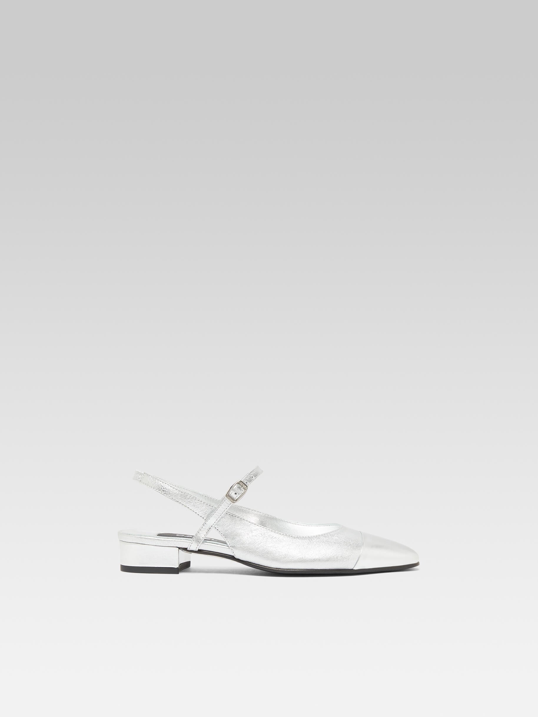 Oceano - Slingback cuir bi-argent - Image numéro 1