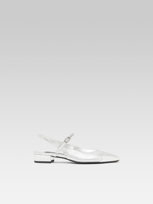 Oceano - Slingback cuir bi-argent