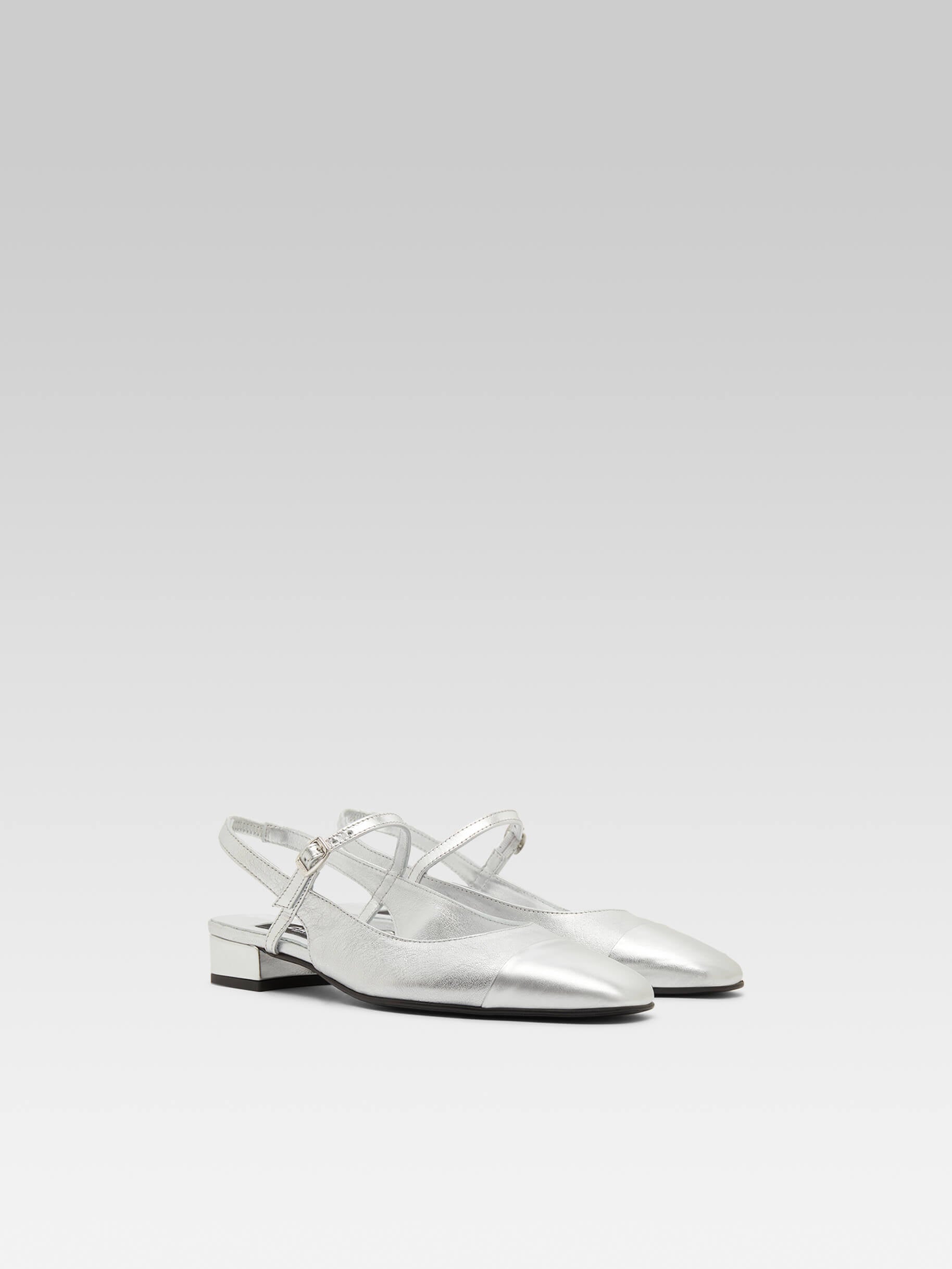 Oceano - Slingback cuir bi-argent - Image numéro 3