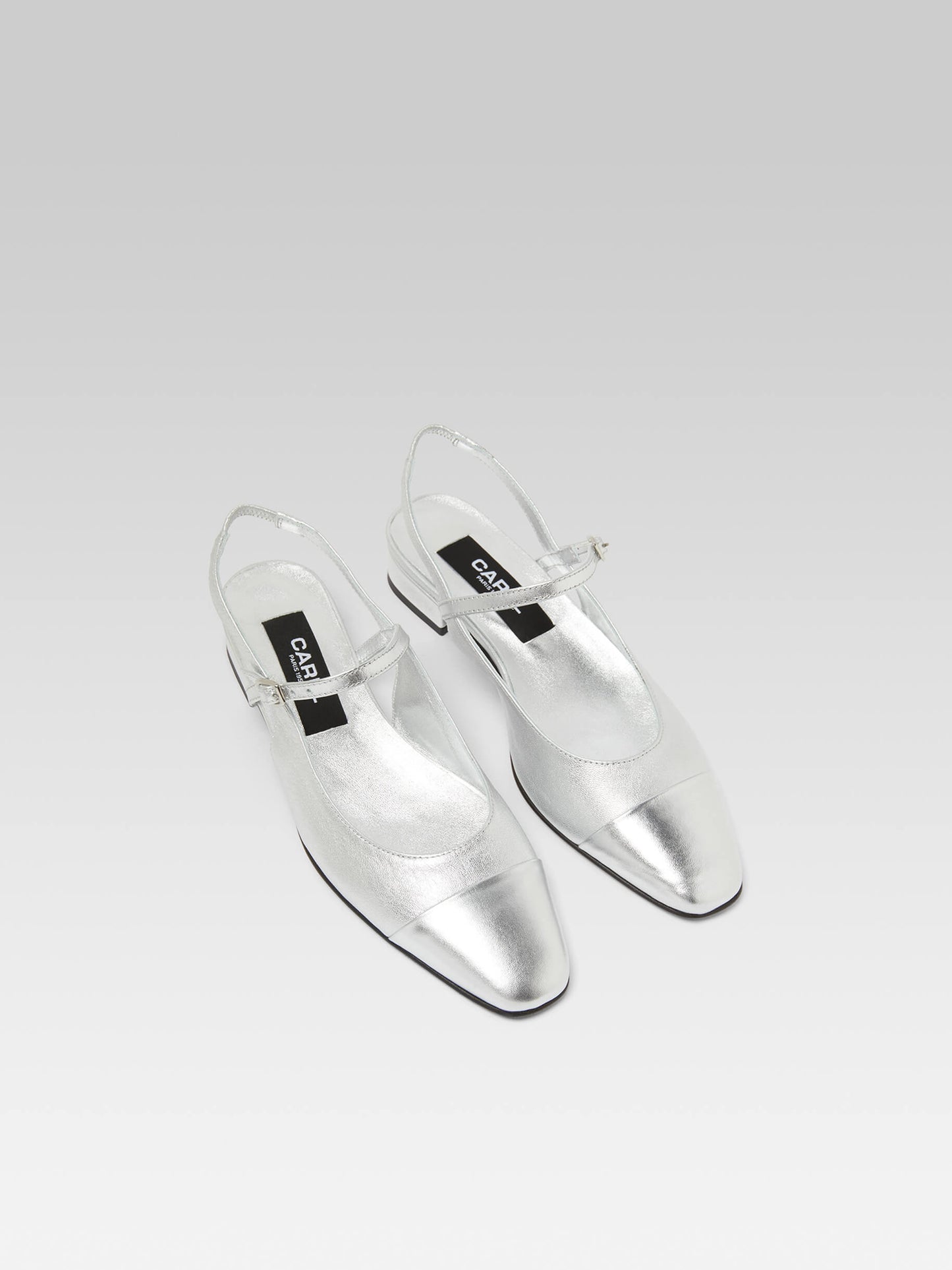 Oceano - Slingback cuir bi-argent