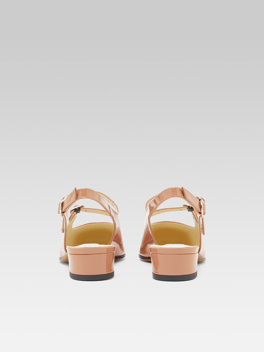 Peche - Babies slingback cuir verni upcyclé toffee - Image numéro 5