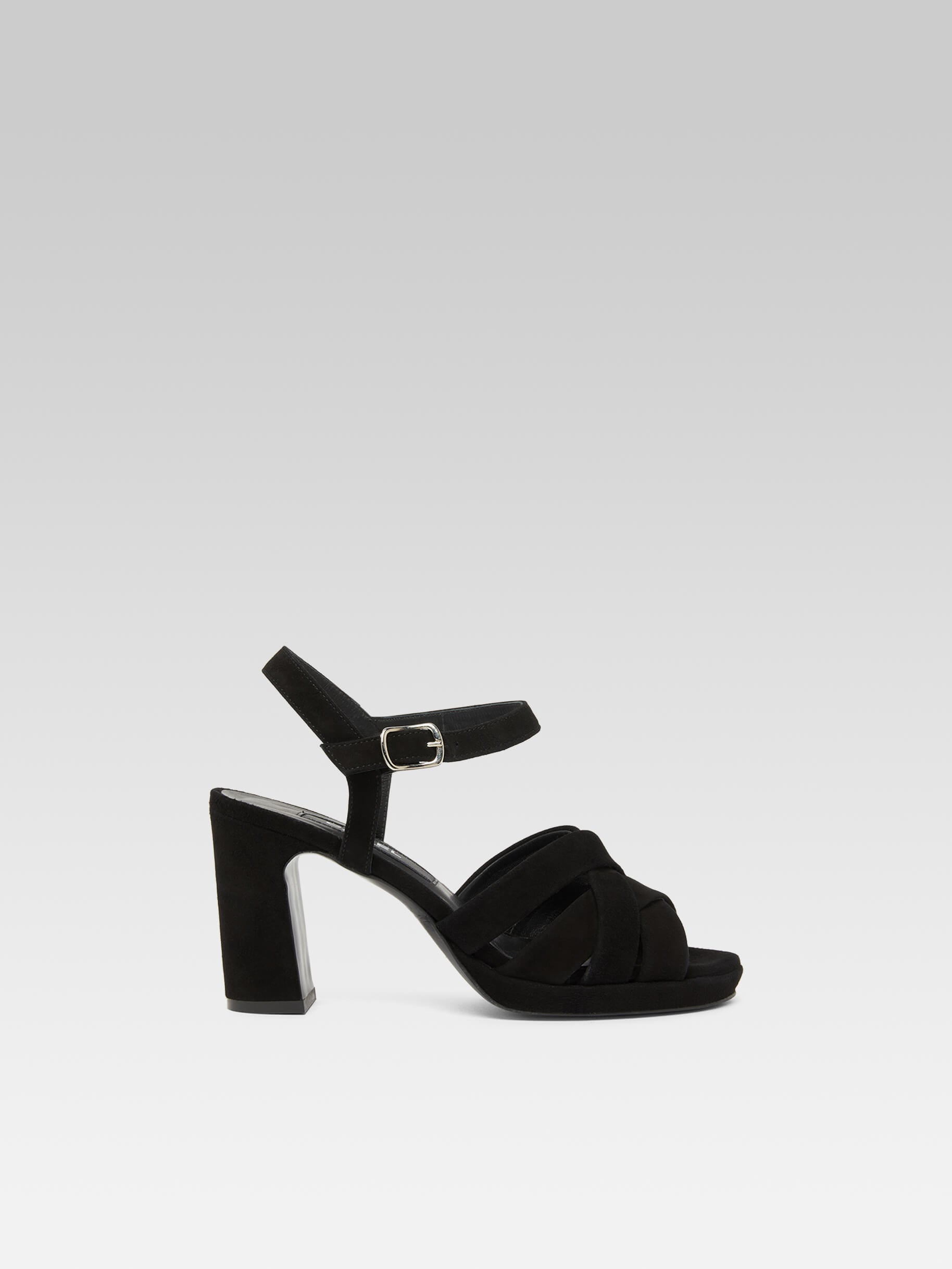 Dancing - Black suede leather sandals - Image number 1