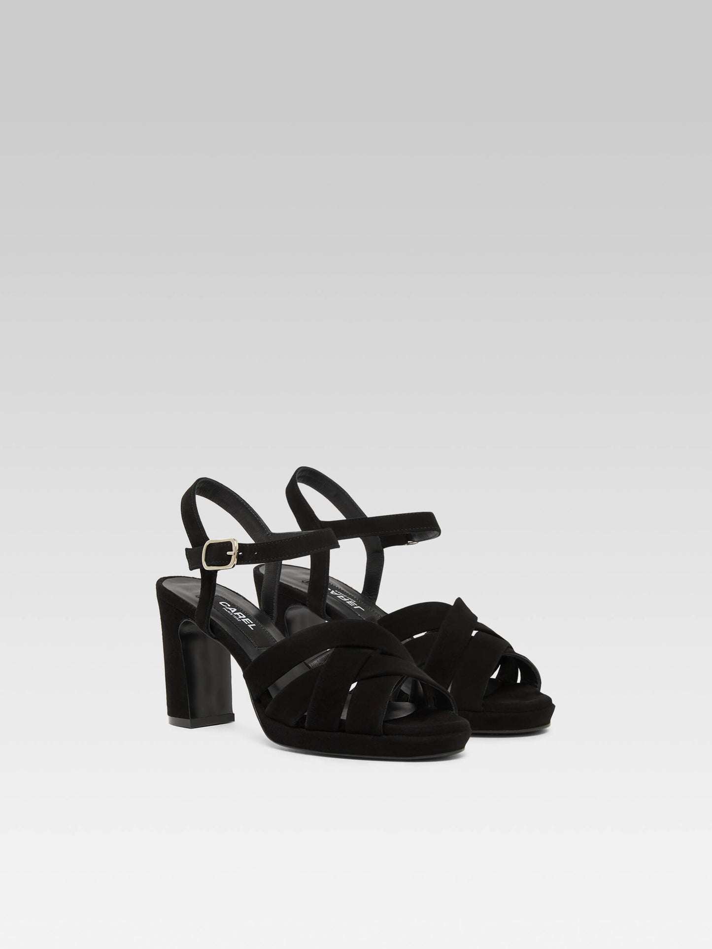 Dancing - Black suede leather sandals