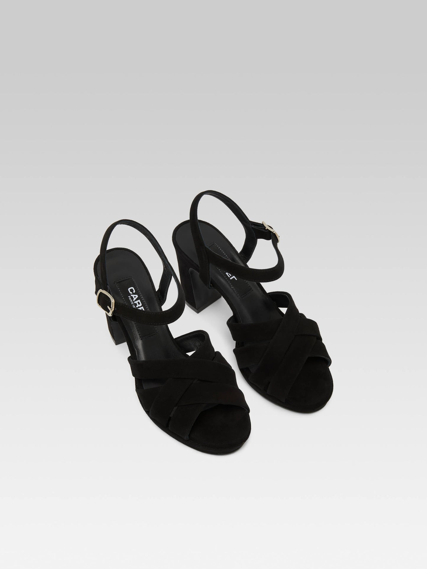 Dancing - Black suede leather sandals