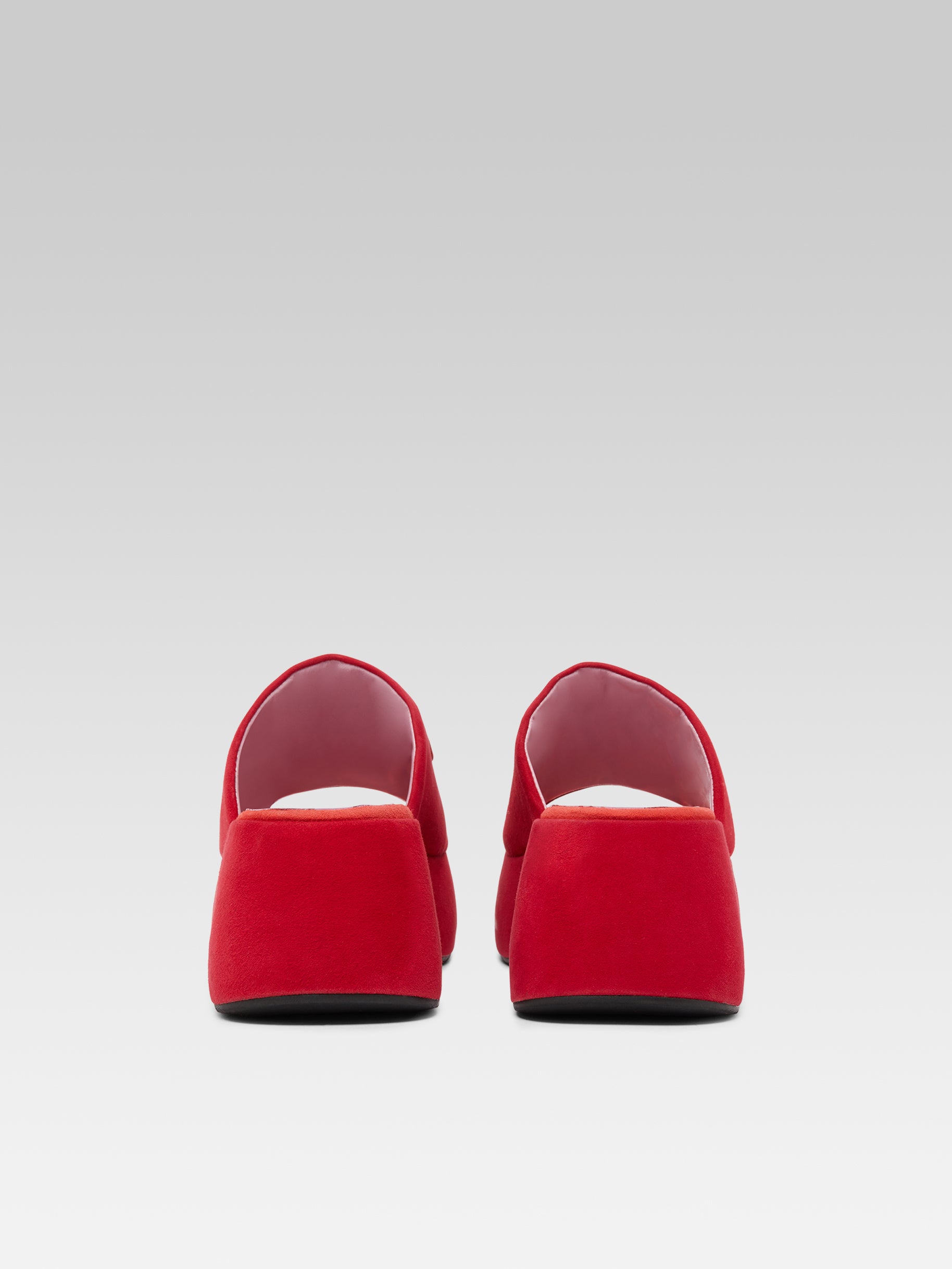 Red suede mules online