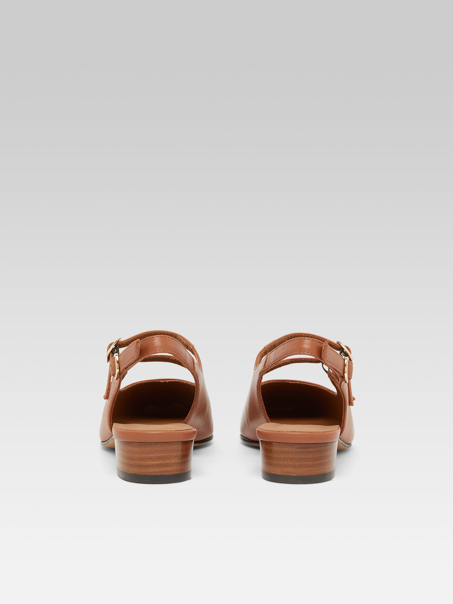 Peche - Babies slingback cuir upcyclé camel