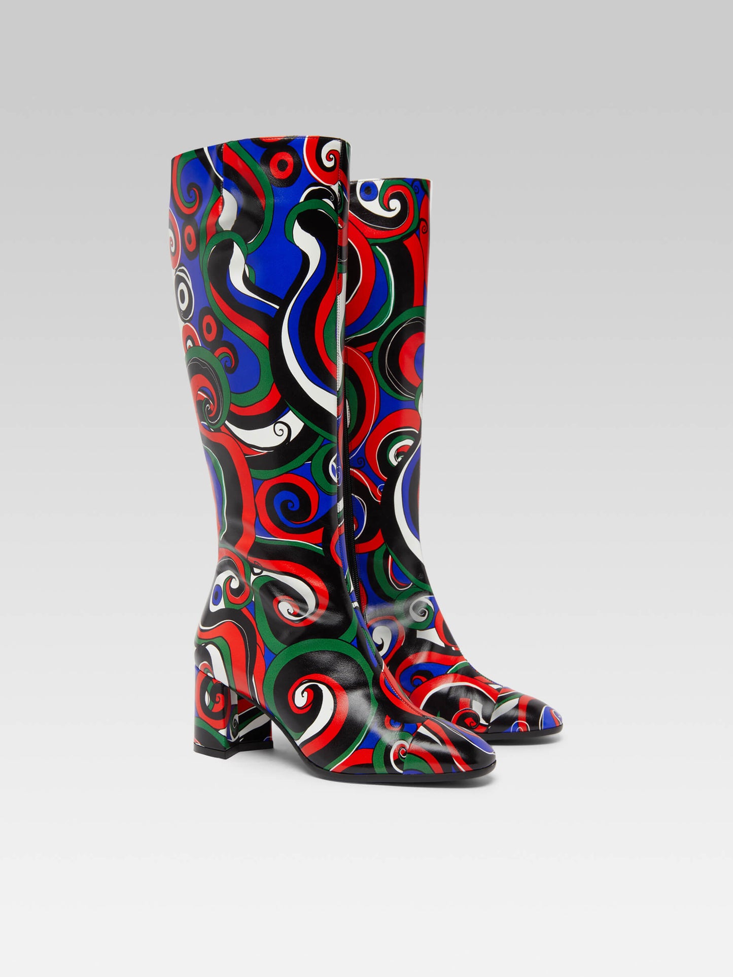 Sunrise - Bottes cuir imprimé multicolore