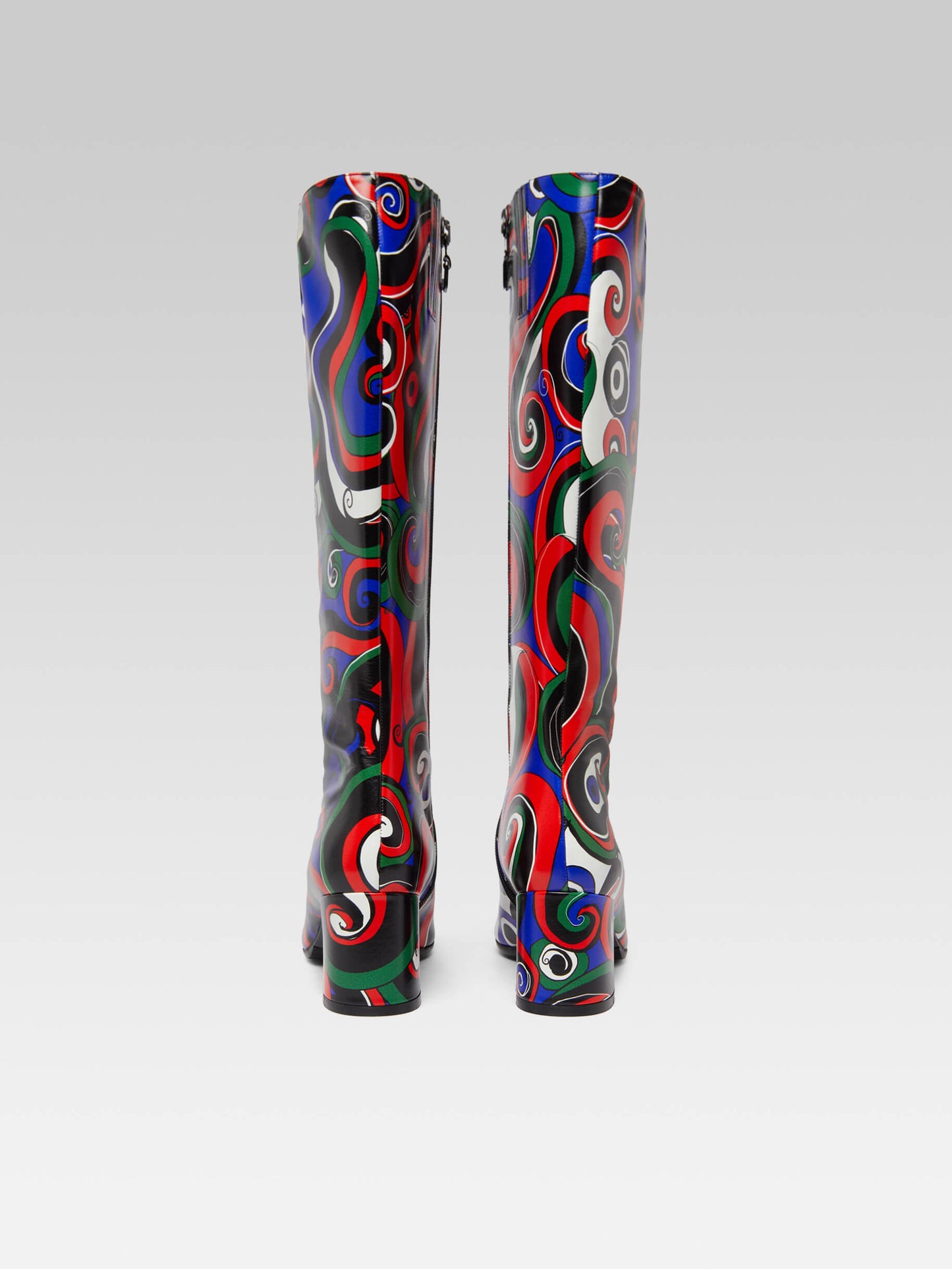 Sunrise - Multicolor printed leather boots