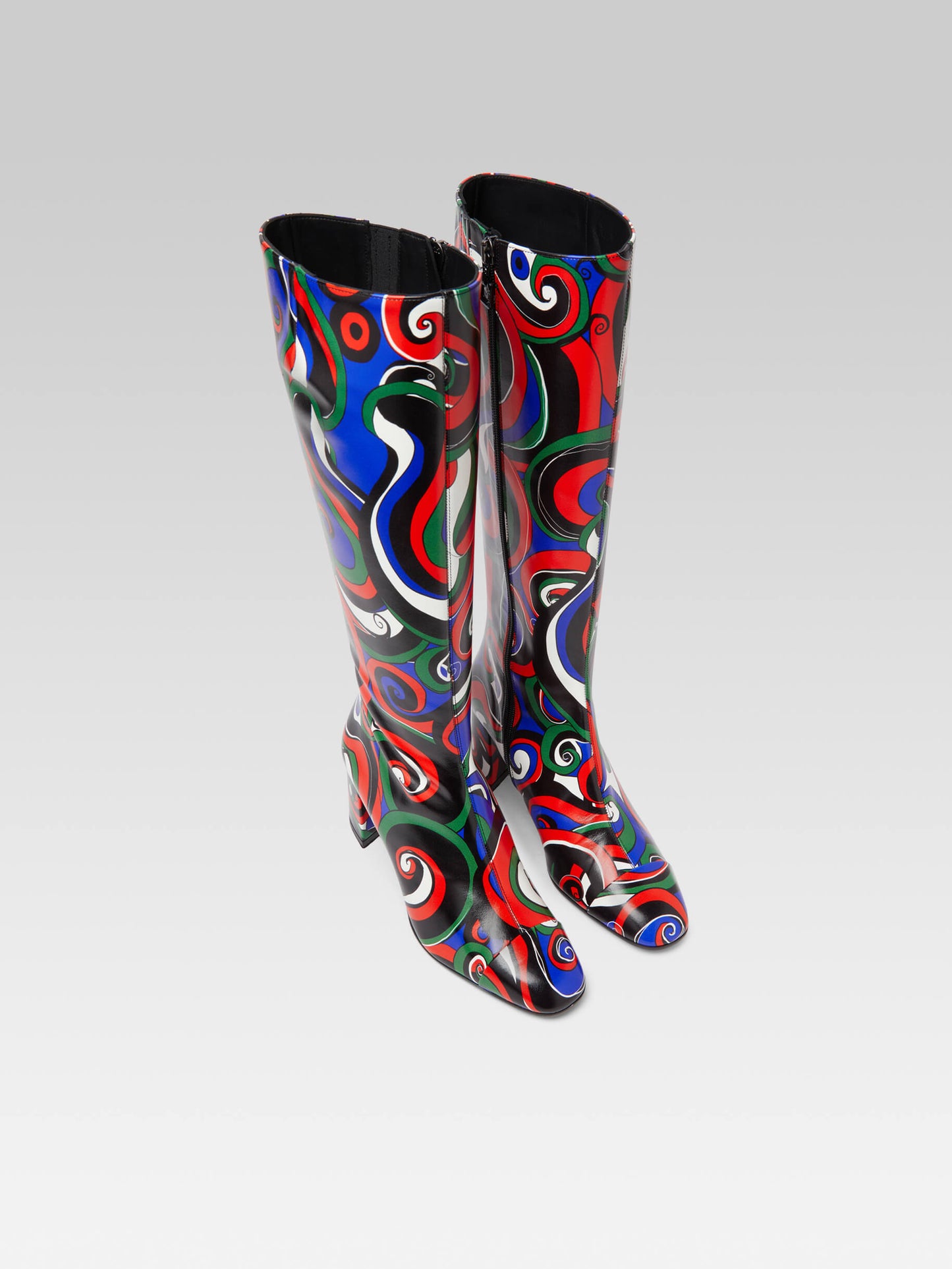 Sunrise - Multicolor printed leather boots