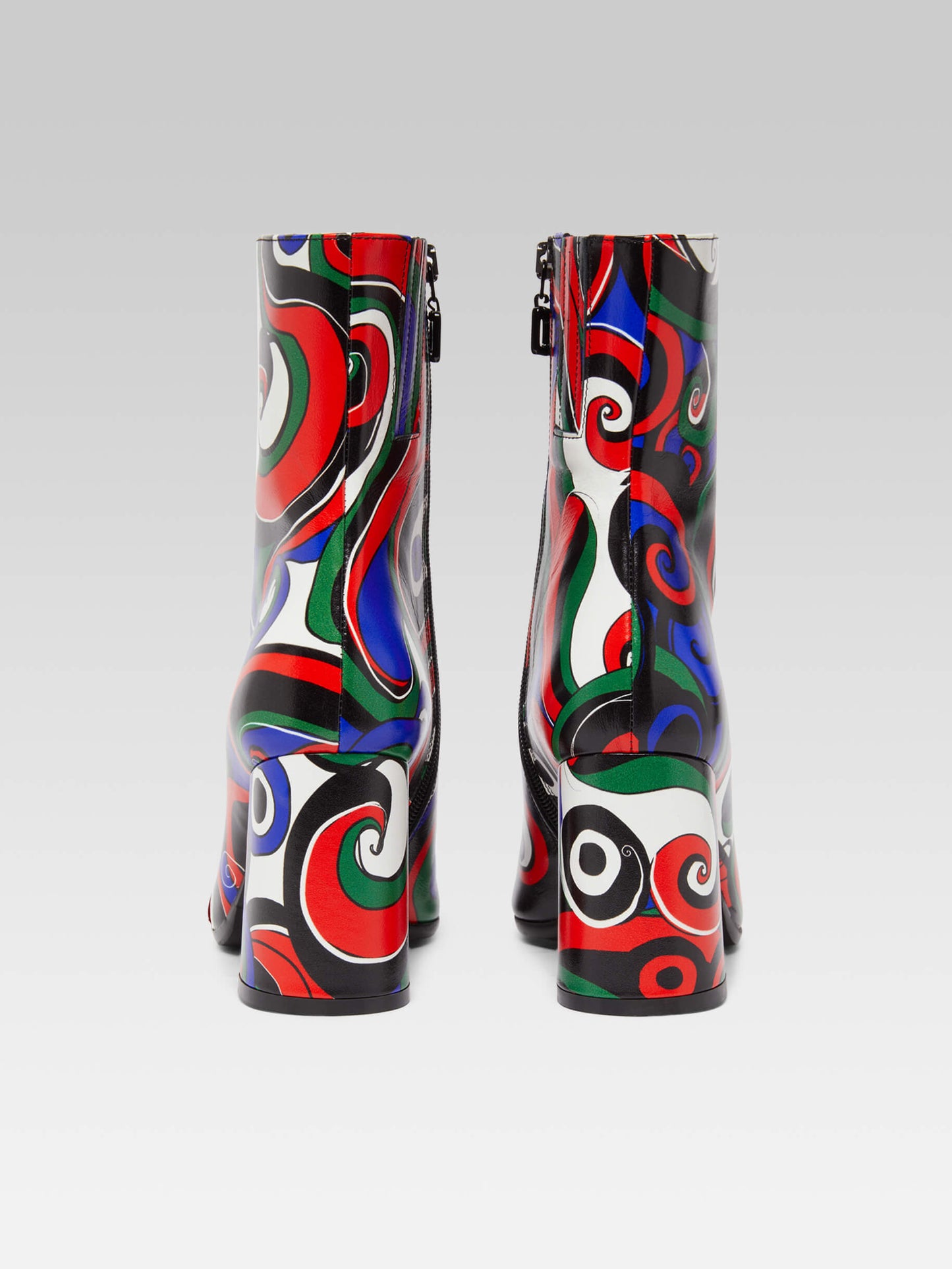 Donna - Multicolor printed leather ankle boots