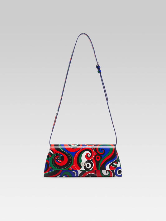 Madeleine - Black and white printed leather bag