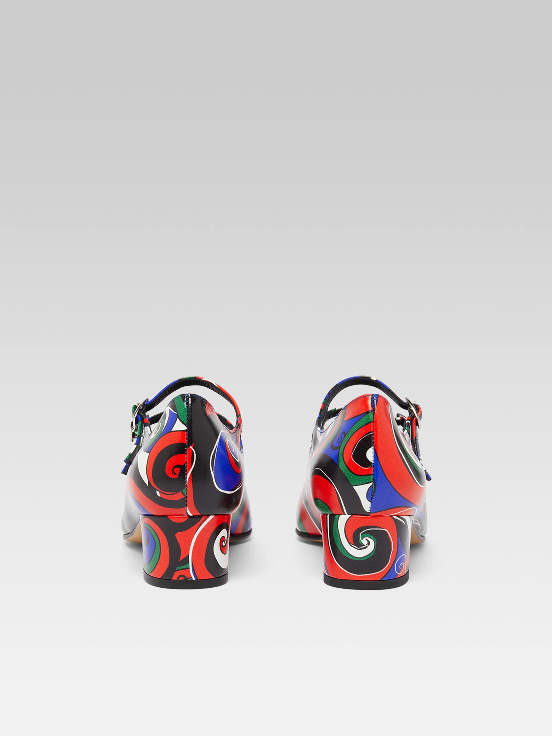 Kina - Multicolor printed leather Mary Janes pumps - Image number 5