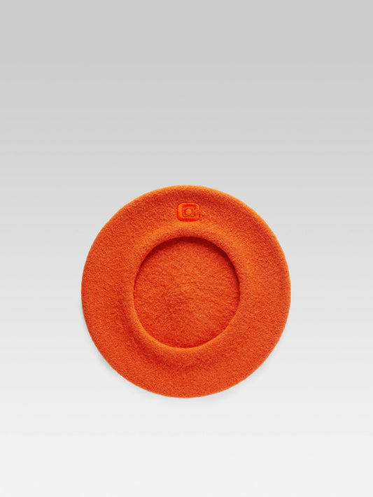 Beret - Pumpkin wool with C logo - Image number 2