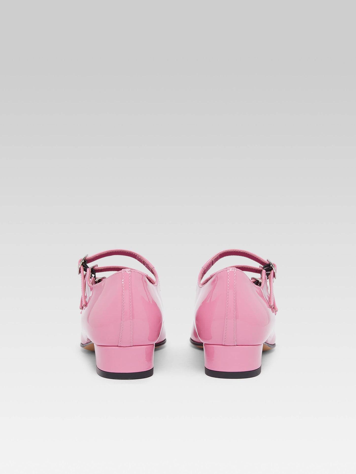 Ariana - Ballerines babies cuir verni upcyclé rose