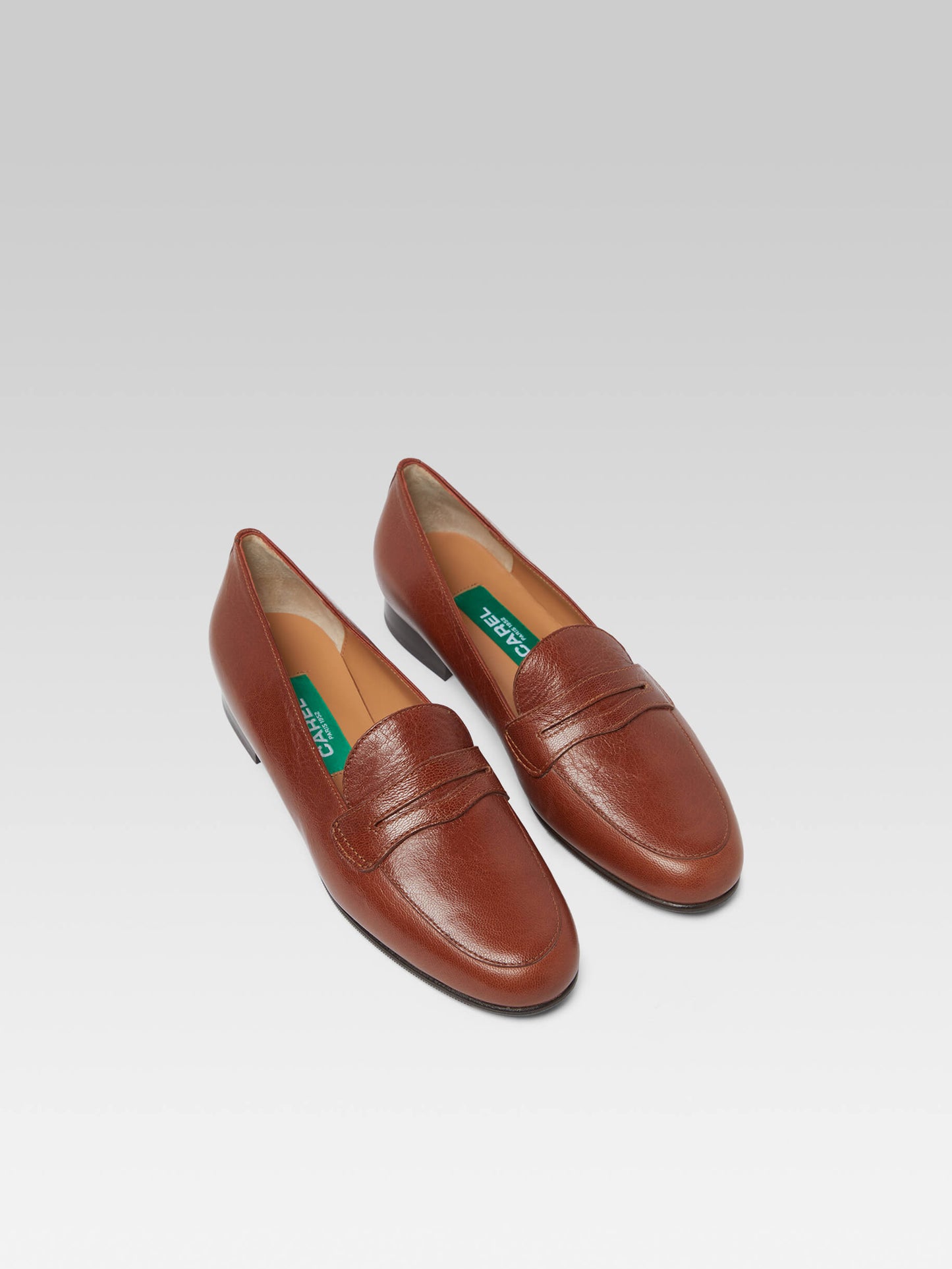 2100 - Mocassins cuir upcyclé cognac