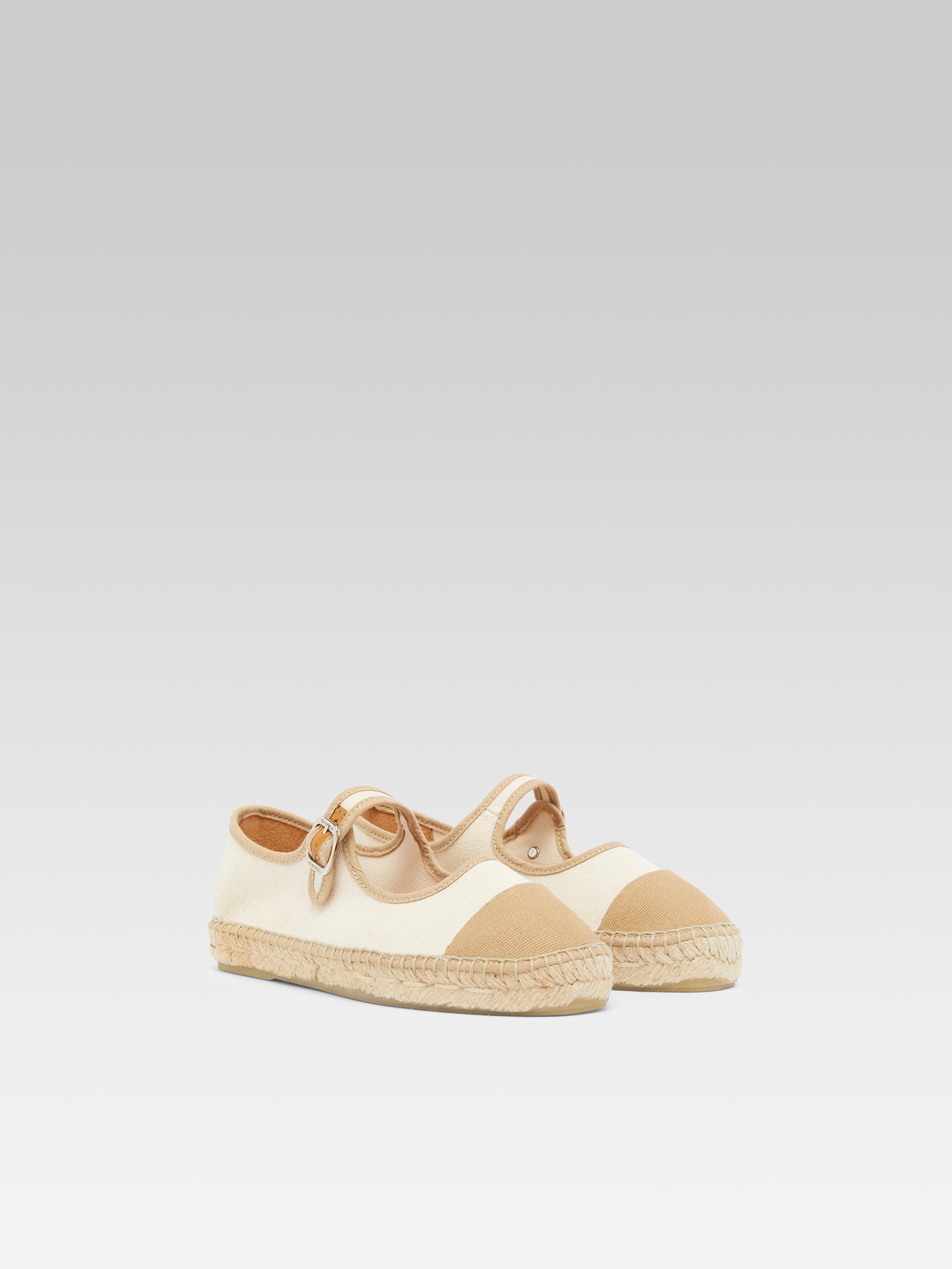 Colza - Espadrilles babies toile bi-beige - Image numéro 2