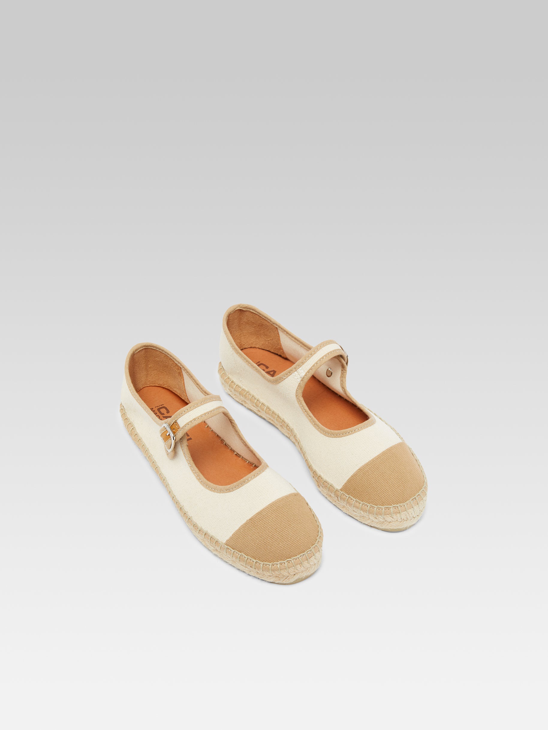 Colza - Espadrilles babies toile bi-beige - Image numéro 4