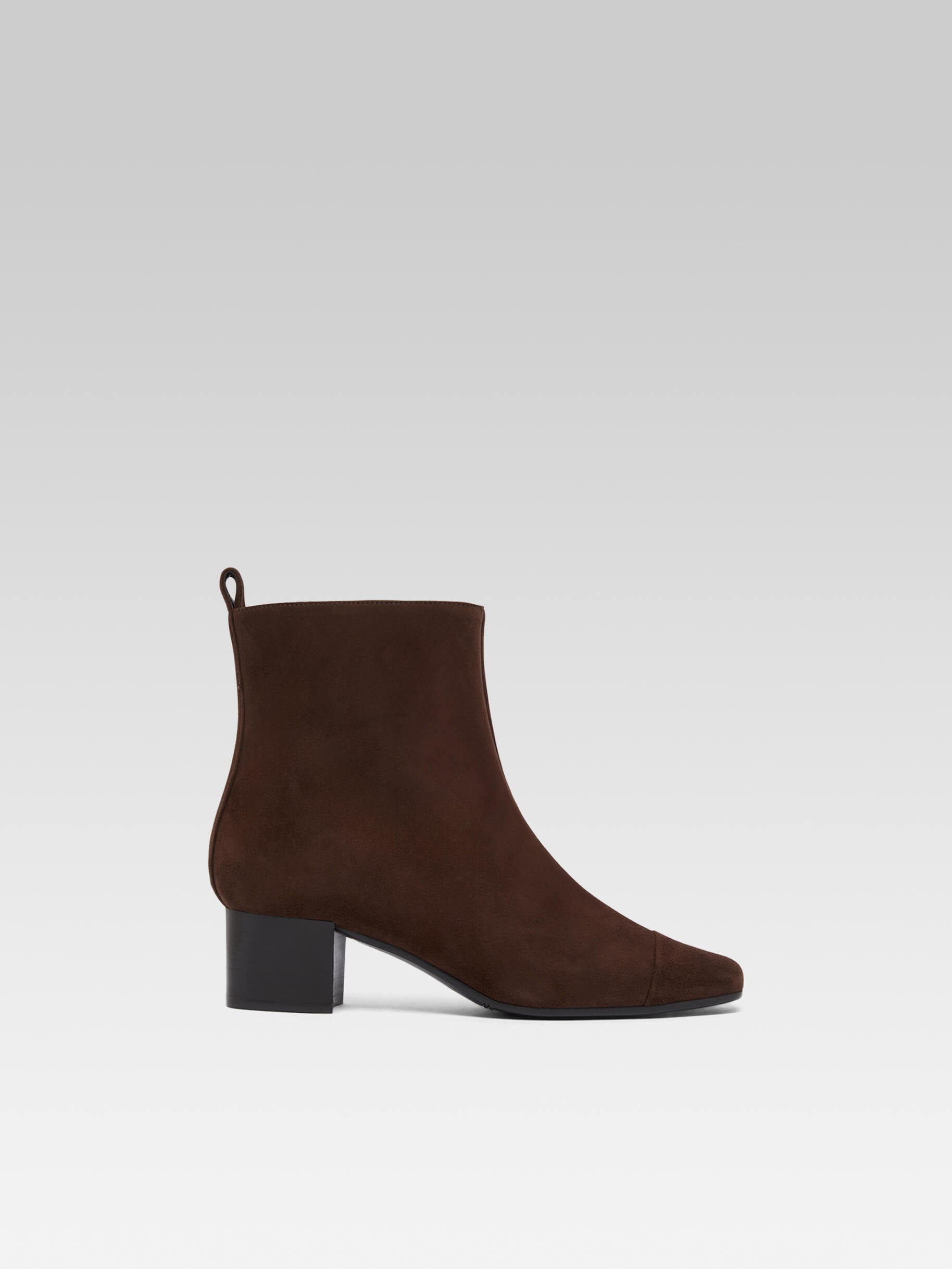 Estime - Bottines cuir velours upcyclé marron - Image numéro 1