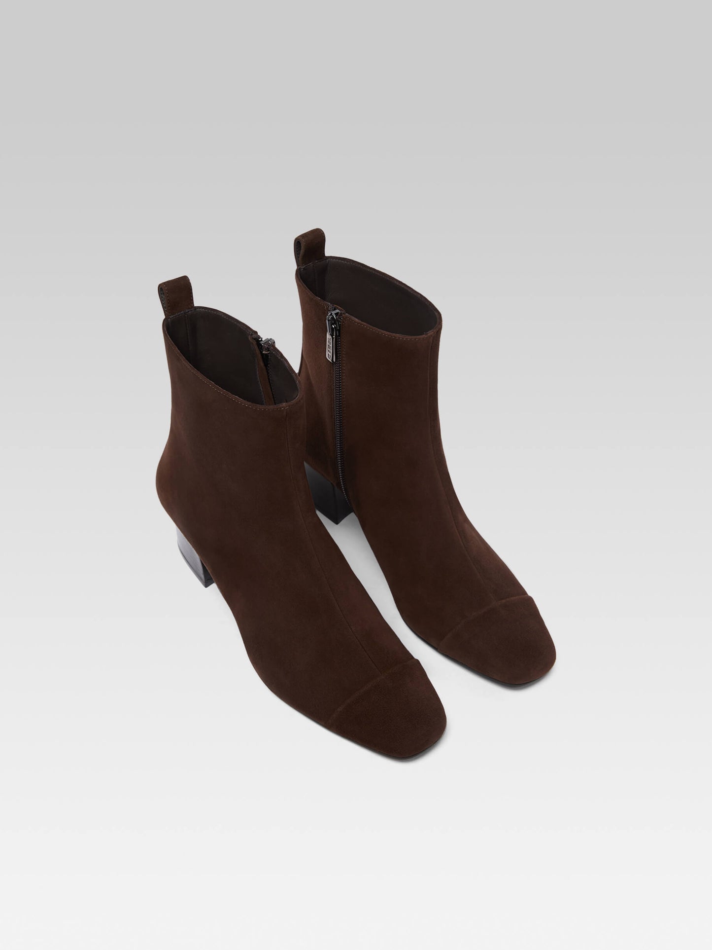 Estime - Bottines cuir velours upcyclé marron