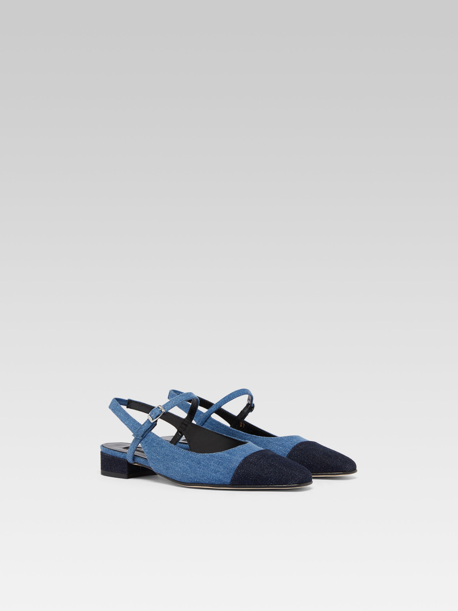 Oceano - Slingback tissus bi-jeans - Image numéro 2