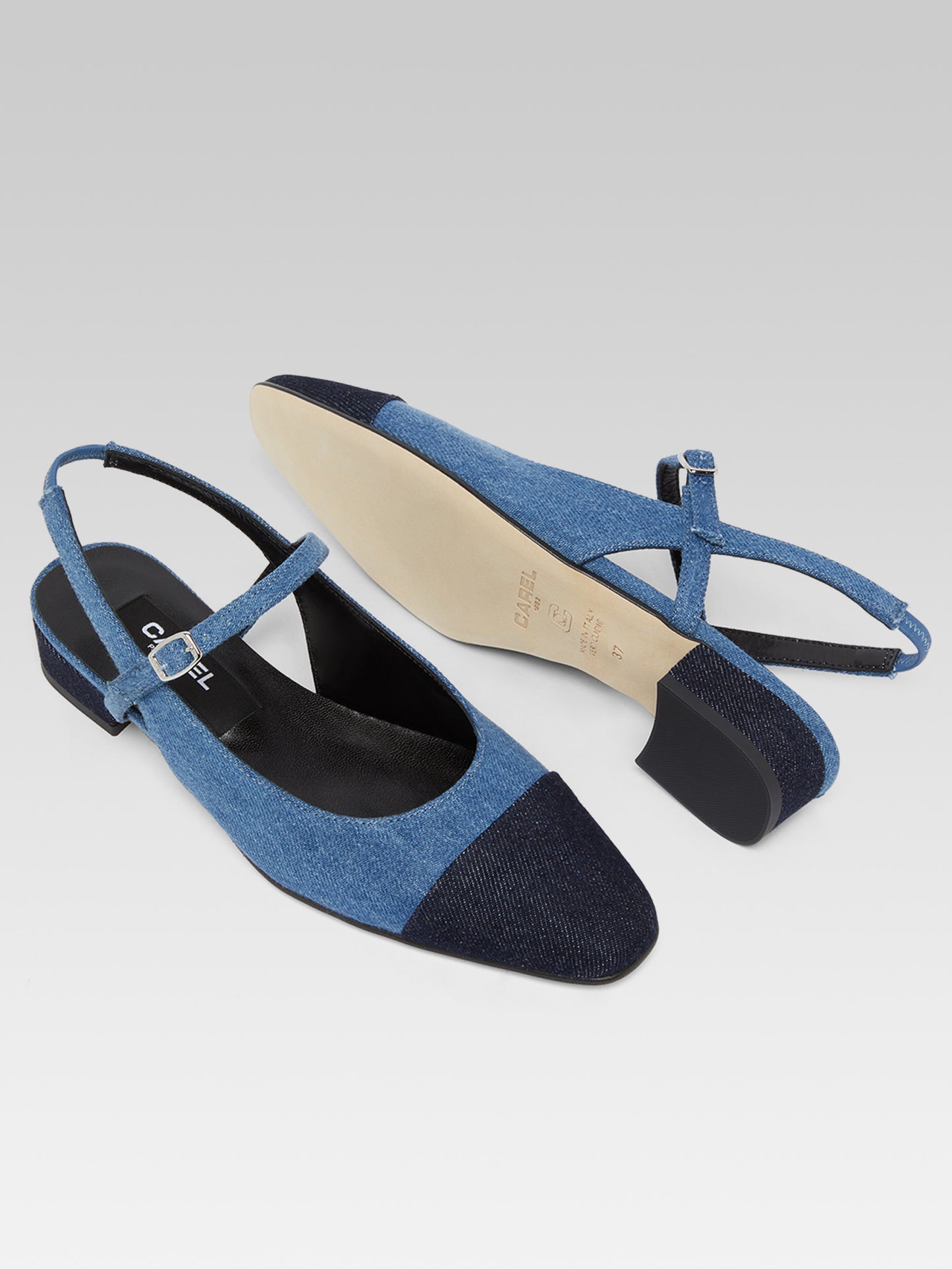 Oceano - Slingback tissus bi-jeans