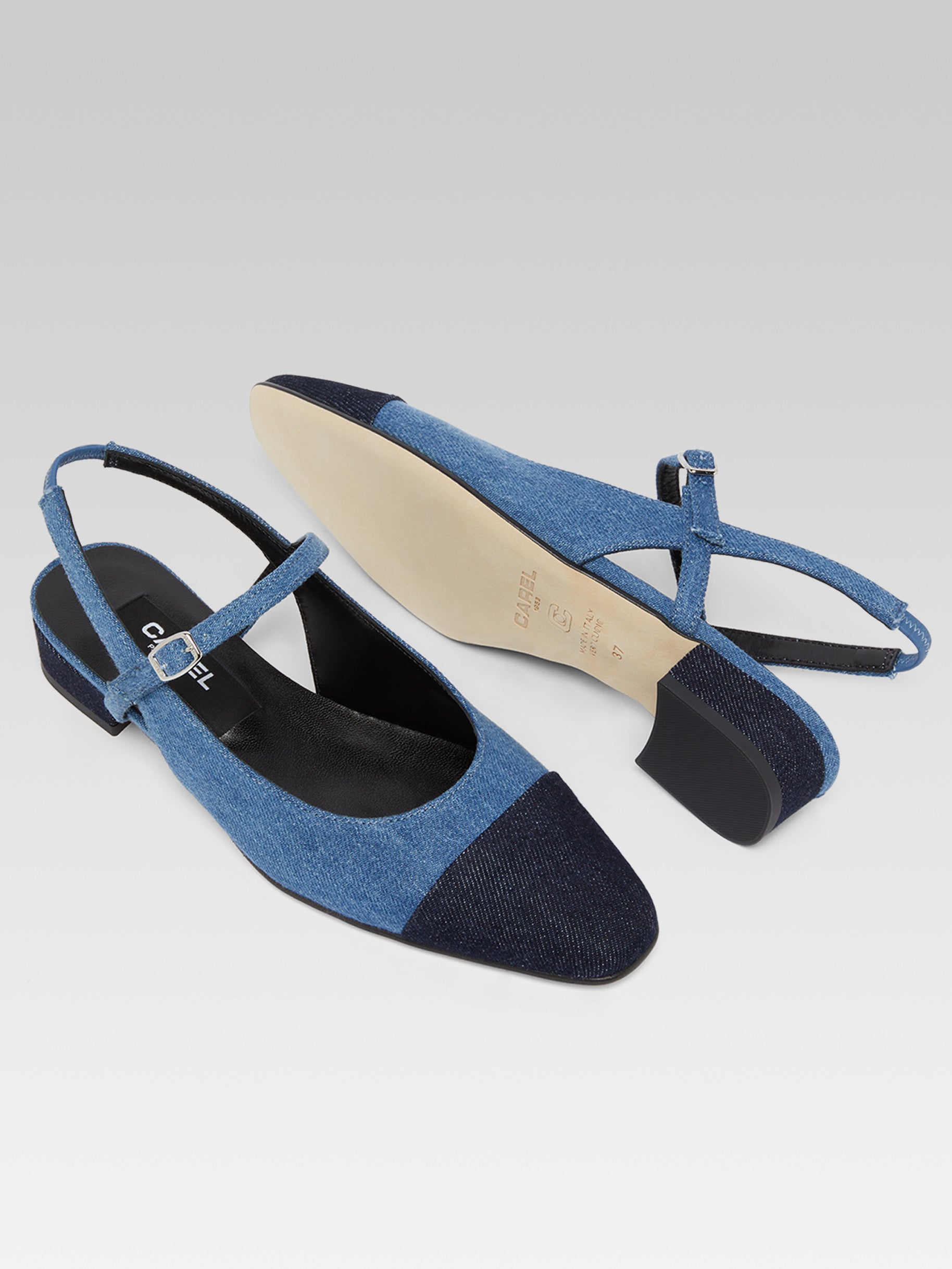 Oceano - Slingback tissus bi-jeans - Image numéro 5