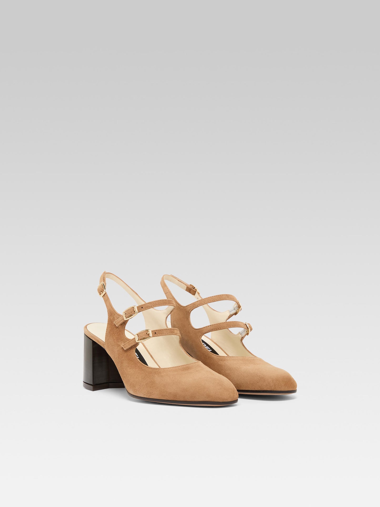 Banana - Chestnut leather slingback Mary Janes