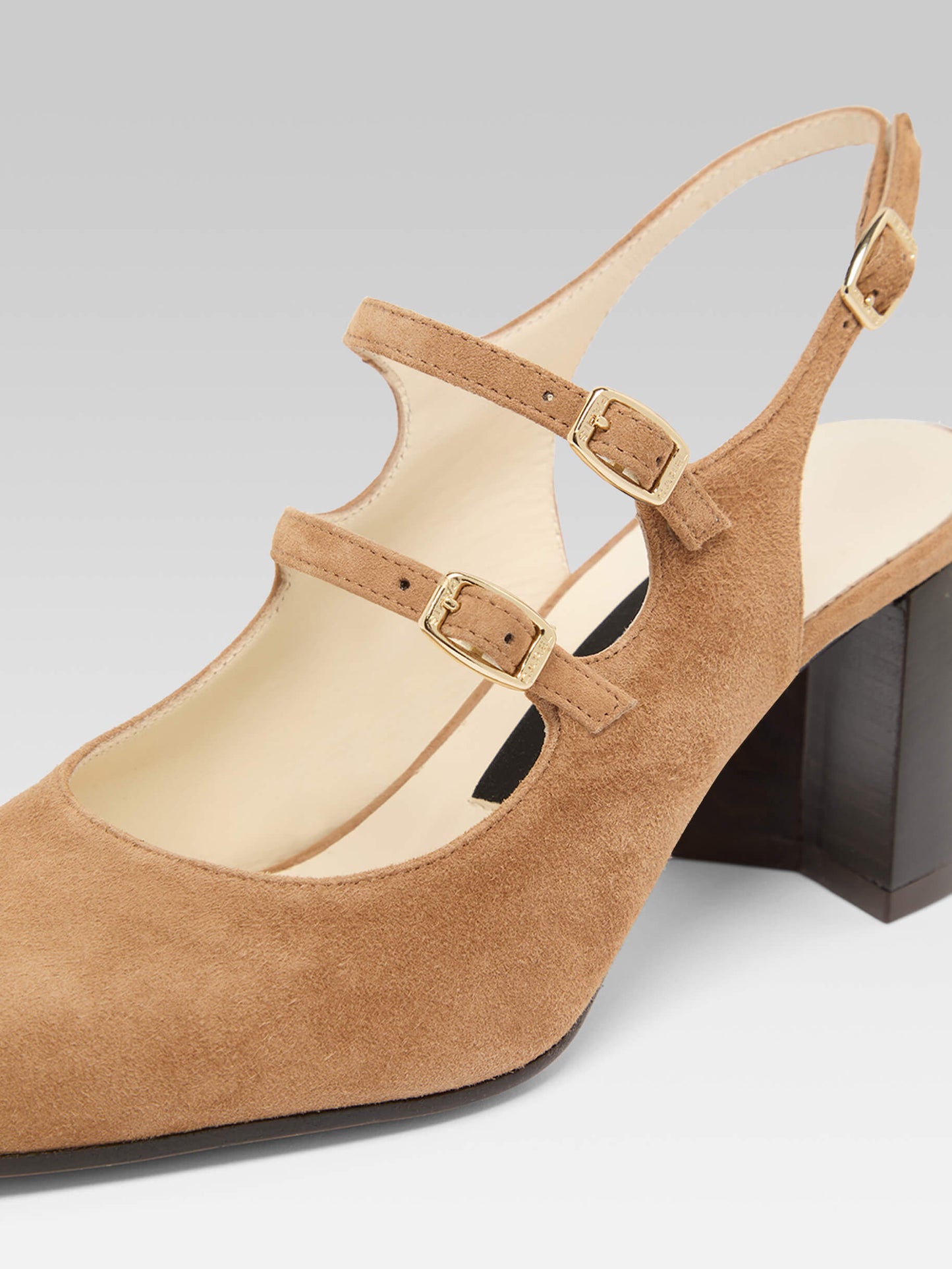 Banana - Chestnut leather slingback Mary Janes